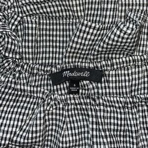 Madewell | Ruffle-Strap Cami Top in Gingham | Size 6
